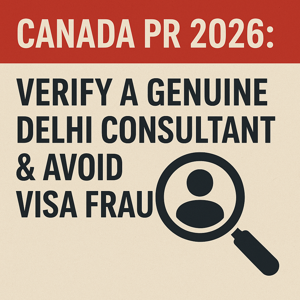 Canada PR 2026: Verify a Genuine Delhi Consultant & Avoid Visa Fraud