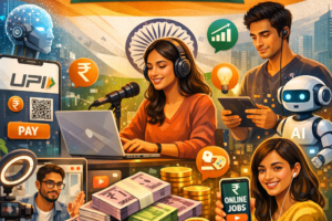 How Indians Earn Online in 2026 Using UPI and AI Side Hustles