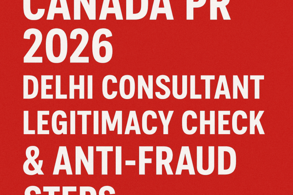 Canada PR 2026: Delhi Consultant Legitimacy Check & Anti-Fraud Steps