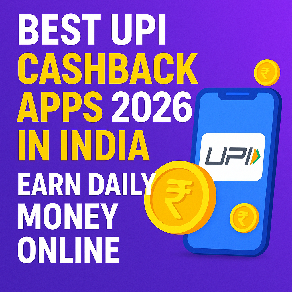 Best UPI Cashback Apps 2026 in India Earn Daily Money Online
