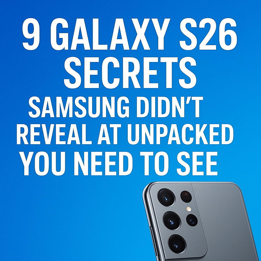 9 Galaxy S26 Secrets Samsung Didn’t Reveal at Unpacked You Need to See