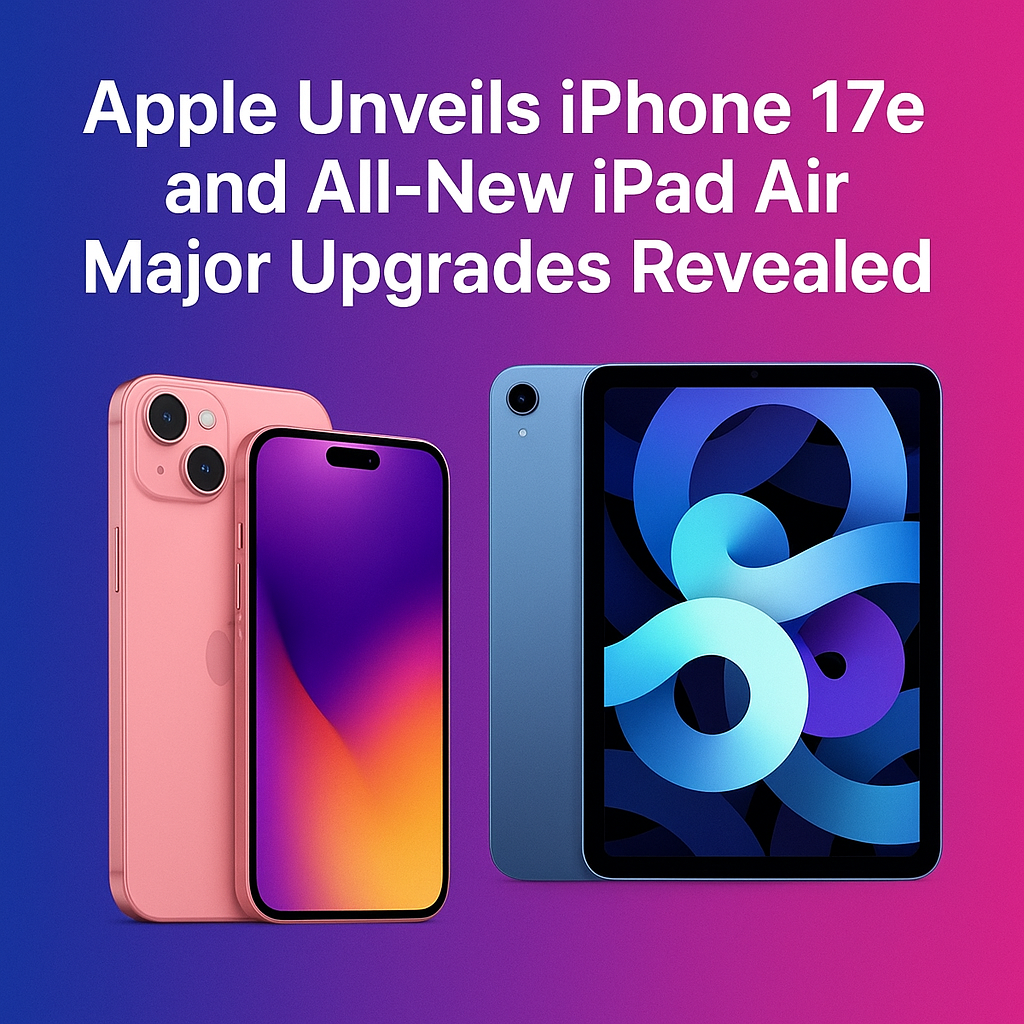 Apple Unveils iPhone 17e and All-New iPad Air Major Upgrades Revealed