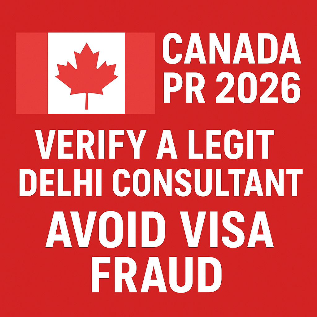 Canada PR 2026: Verify a Legit Delhi Consultant & Avoid Visa Fraud
