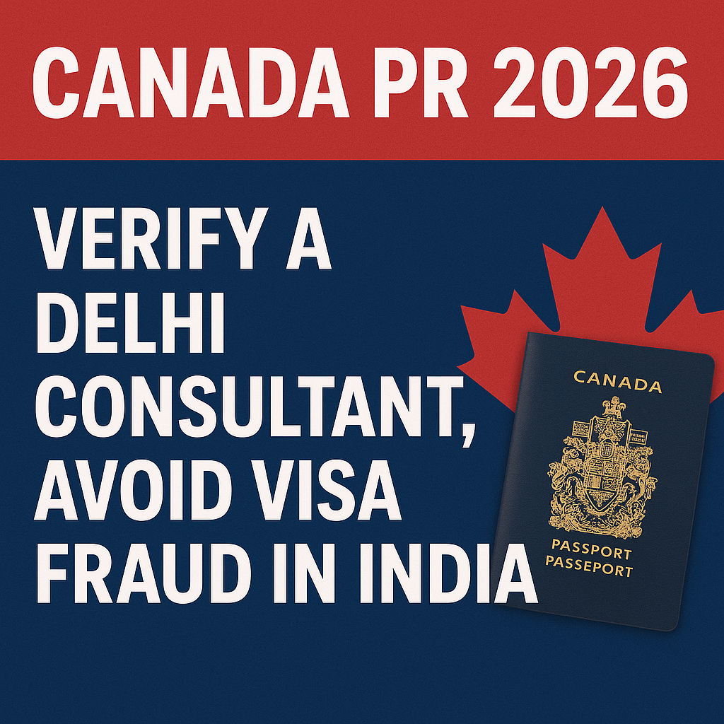 Canada PR 2026: Verify a Delhi Consultant, Avoid Visa Fraud in India