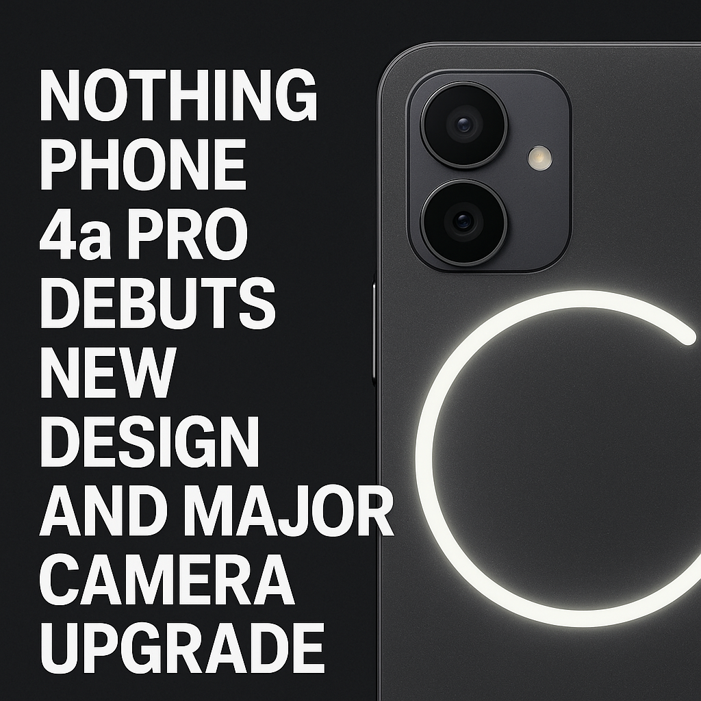 Nothing Phone 4a Pro Debuts New Design and Major Camera Upgrade