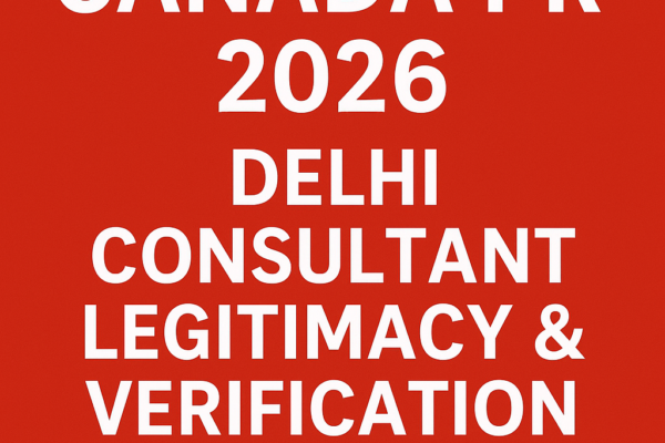 Canada PR 2026: Delhi Consultant Legitimacy & Verification Checklist