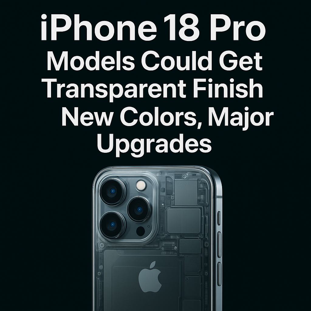 iPhone 18 Pro Models Could Get Transparent Finish New Colors Major Upgrades