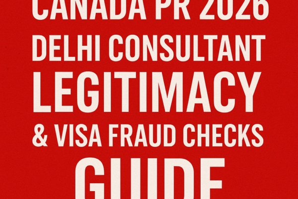 Canada PR 2026: Delhi Consultant Legitimacy & Visa Fraud Checks Guide