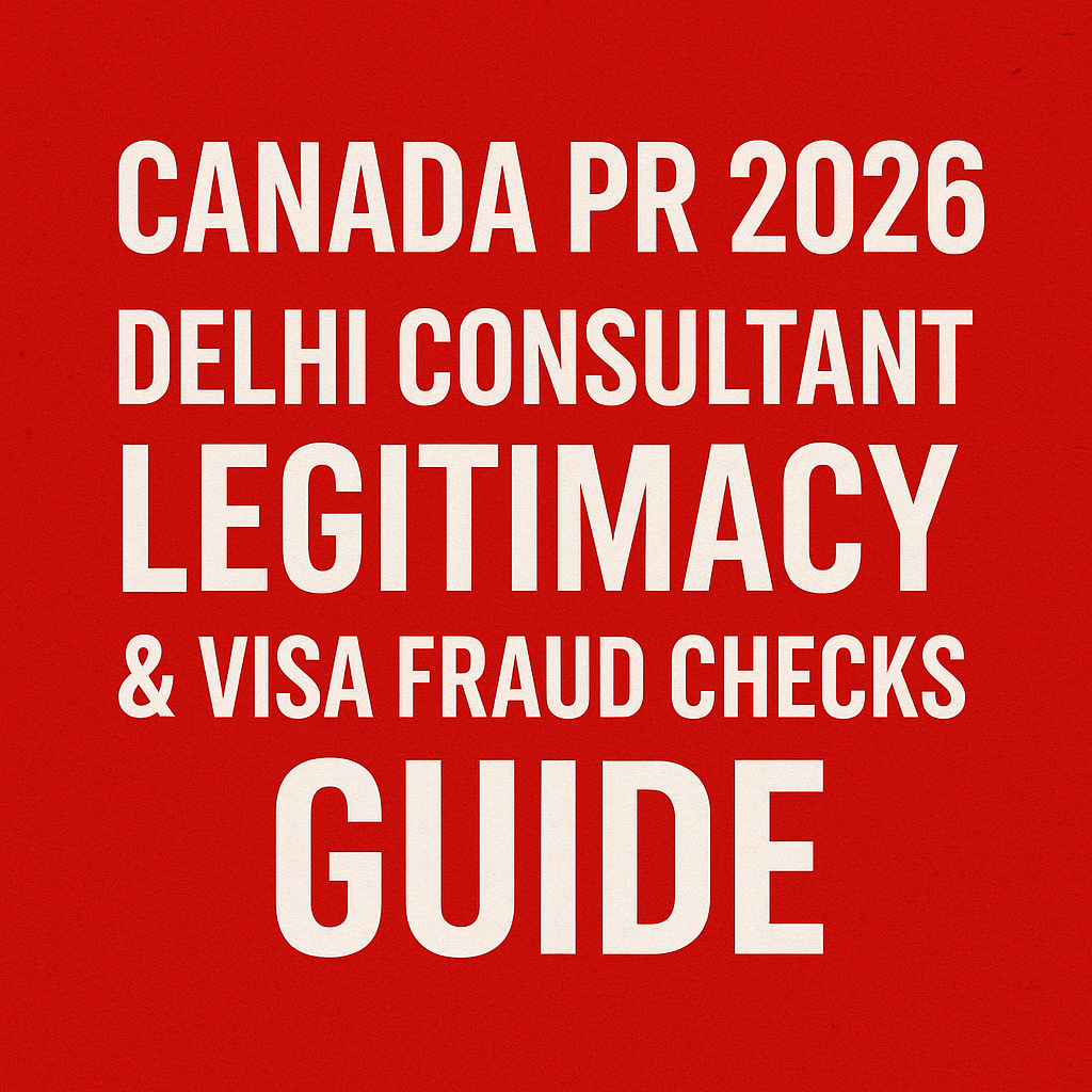 Canada PR 2026: Delhi Consultant Legitimacy & Visa Fraud Checks Guide
