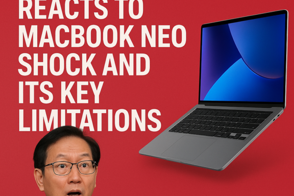 Asus Co-CEO Reacts to MacBook Neo Shock and Its Key Limitations