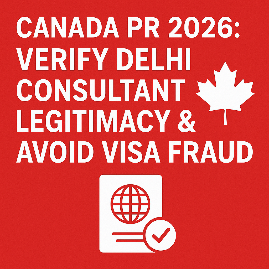 Canada PR 2026: Verify Delhi Consultant Legitimacy & Avoid Visa Fraud