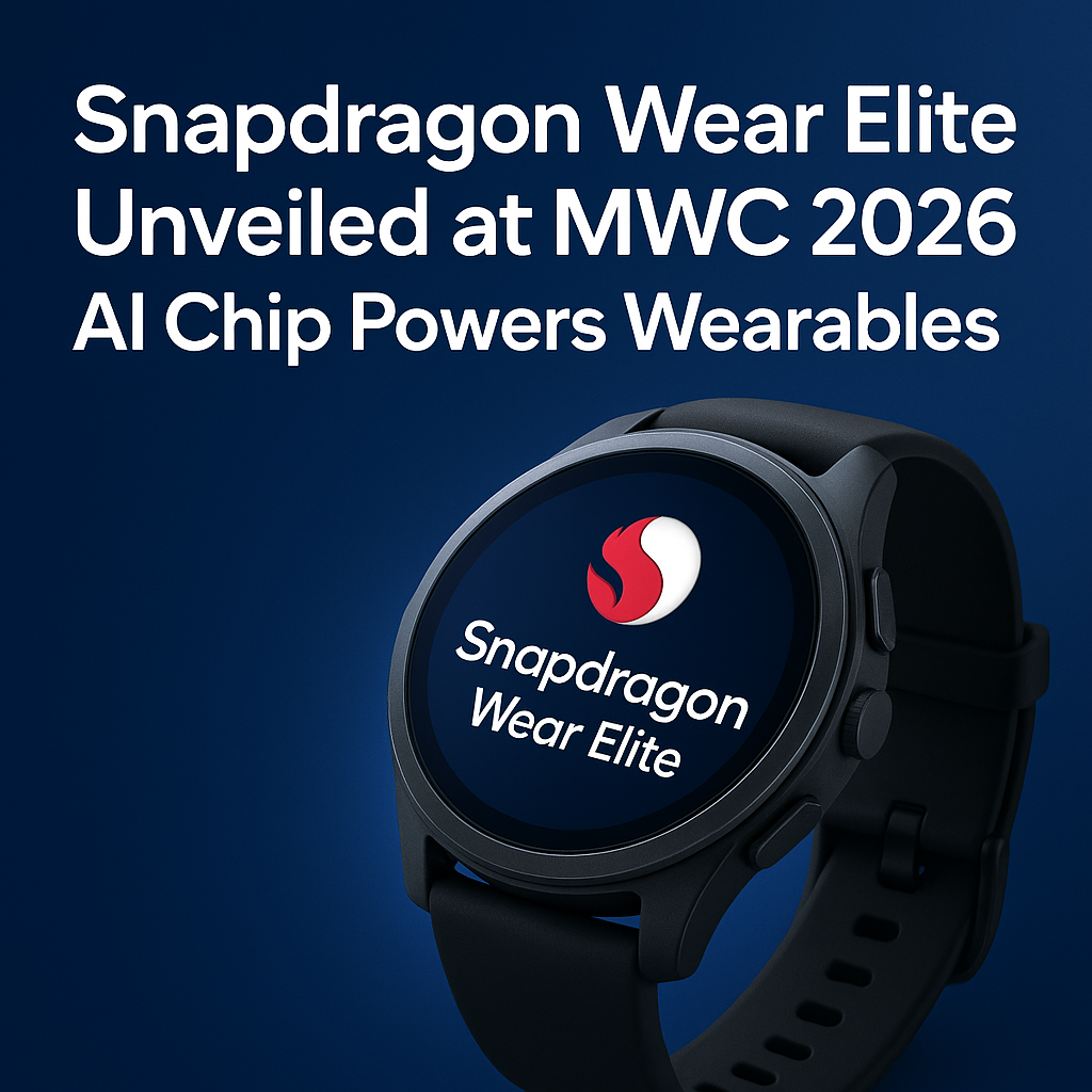 Snapdragon Wear Elite Unveiled at MWC 2026 AI Chip Powers Wearables