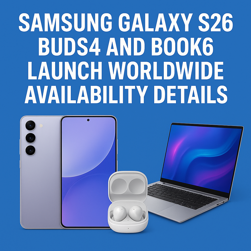 Samsung Galaxy S26 Buds4 and Book6 Launch Worldwide Availability Details