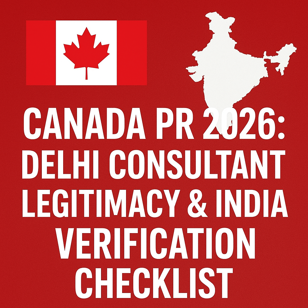 Canada PR 2026: Delhi Consultant Legitimacy & India Verification Checklist