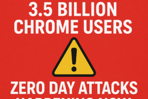 Google Warns 3.5 Billion Chrome Users Zero Day Attacks Happening Now