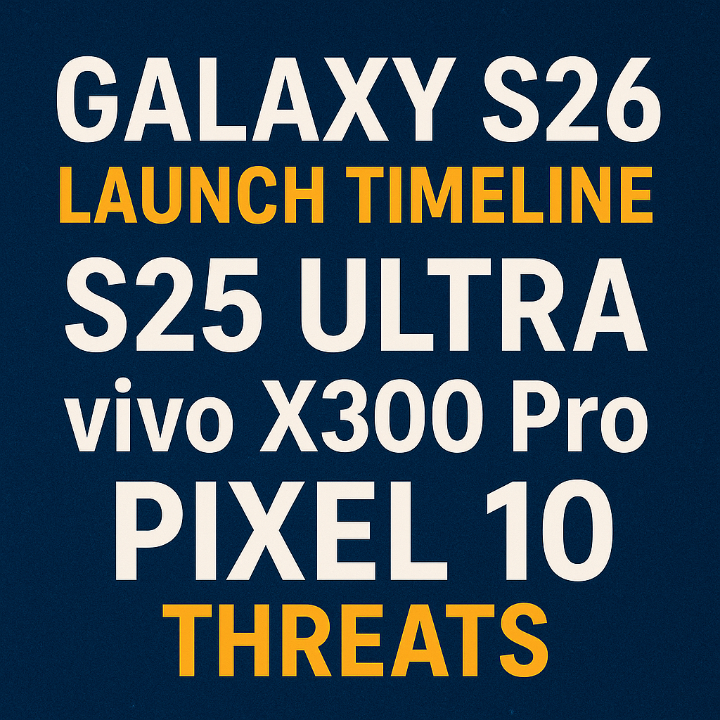 Galaxy S26 Launch Timeline S25 Ultra vivo X300 Pro Pixel 10 Threats
