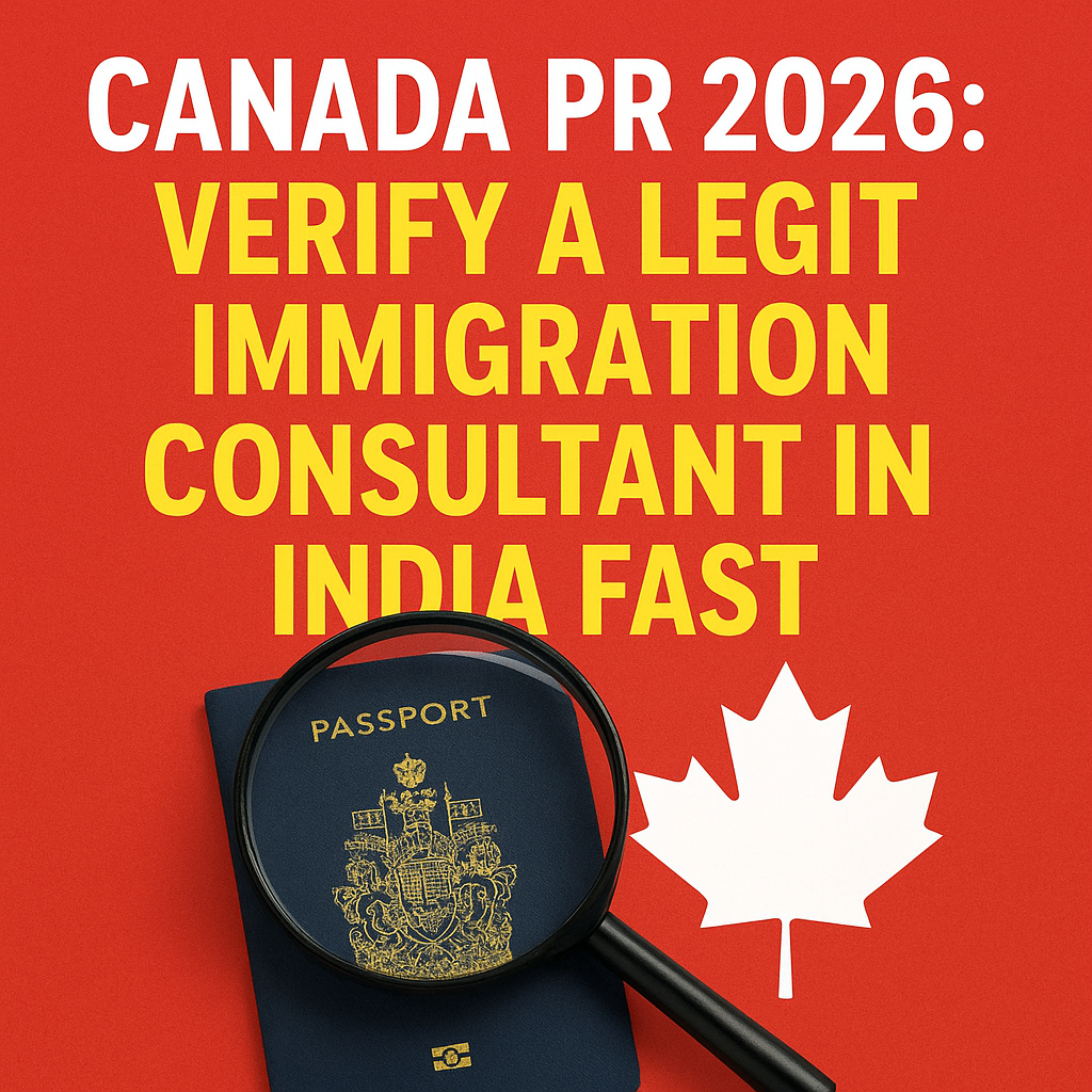 Canada PR 2026: Verify a Legit Immigration Consultant in India Fast