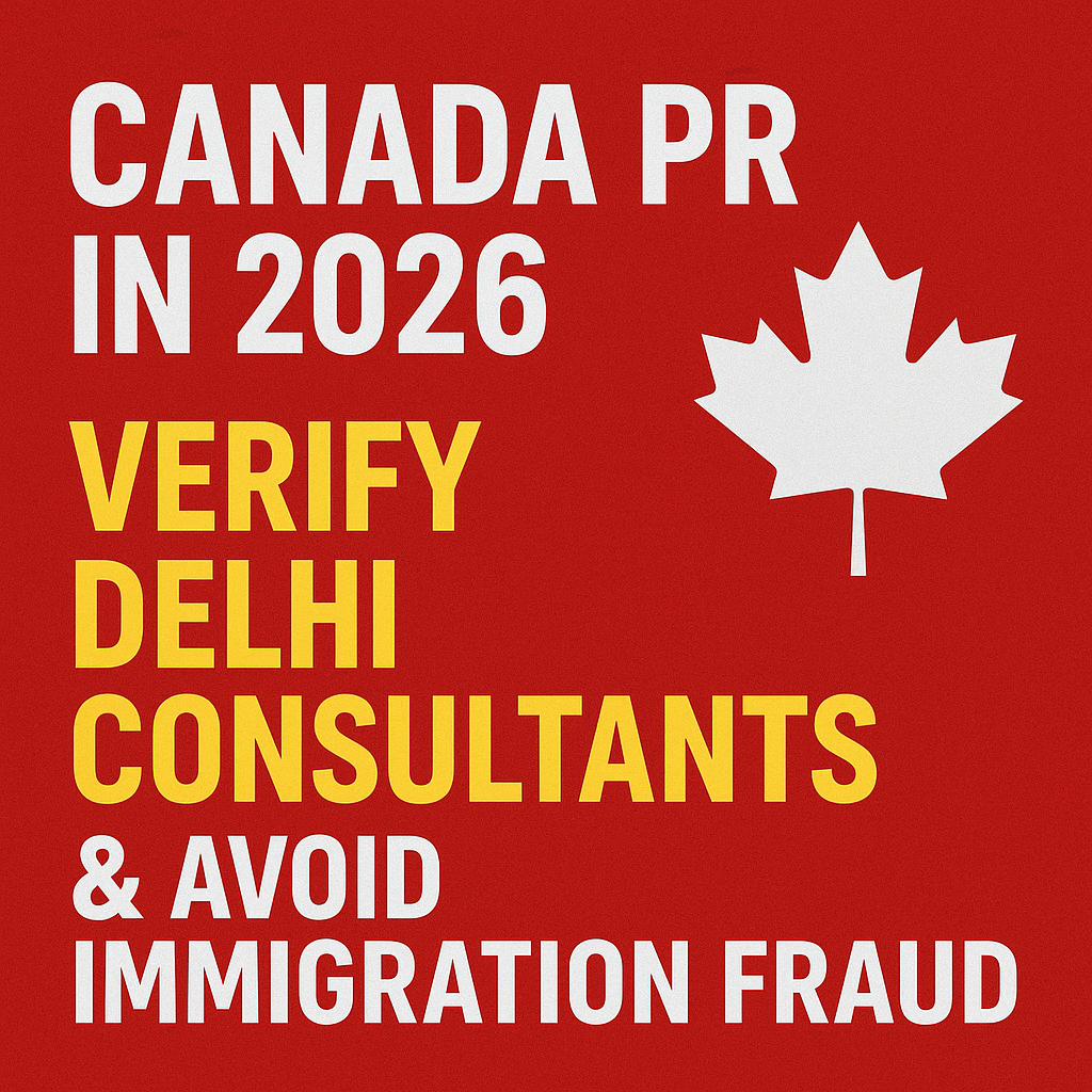Canada PR in 2026: Verify Delhi Consultants & Avoid Immigration Fraud