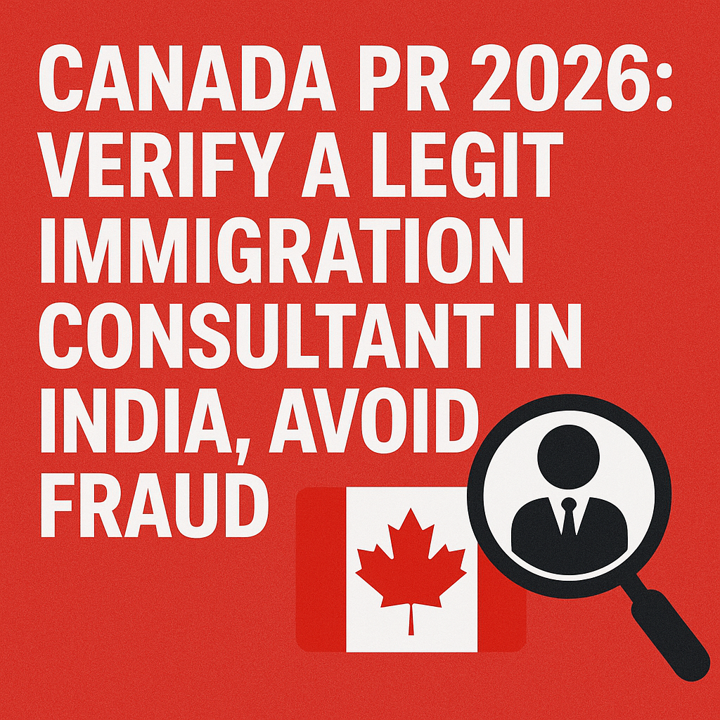 Canada PR 2026: Verify a Legit Immigration Consultant in India, Avoid Fraud