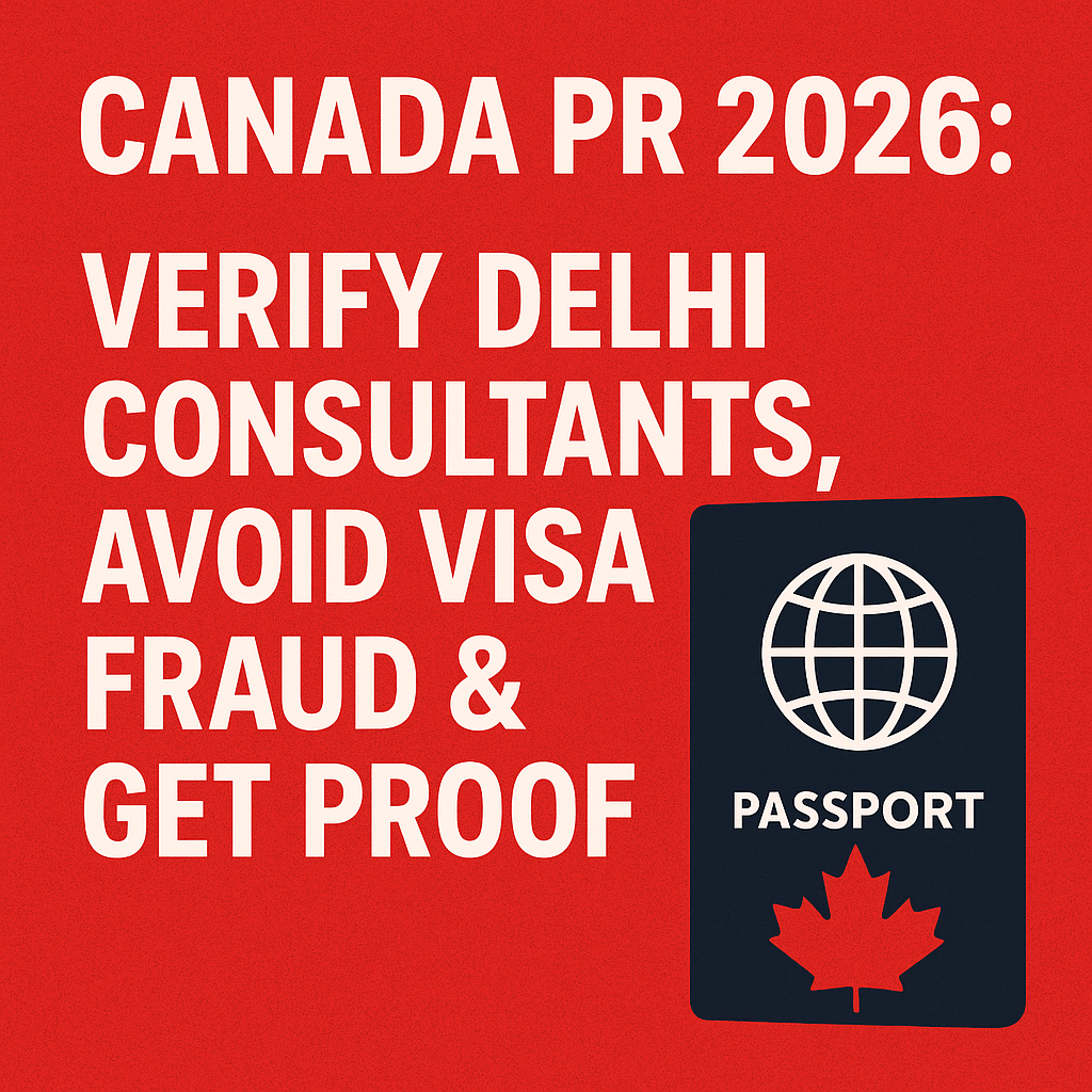 Canada PR 2026: Verify Delhi Consultants, Avoid Visa Fraud & Get Proof