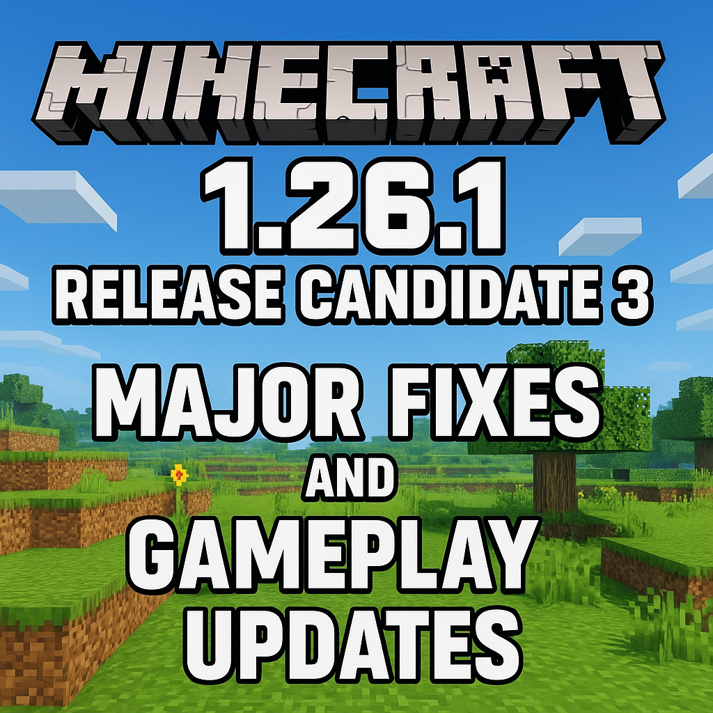 Minecraft 1.26.1 Release Candidate 3 Major Fixes and Gameplay Updates