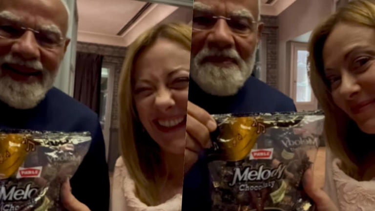 PM Modi Melody toffee for Meloni