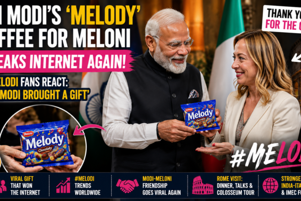 ‘Mr Modi Brought a Gift!’ PM Modi Gives Melody Toffee to Giorgia Meloni, Internet Can’t Stop Reacting