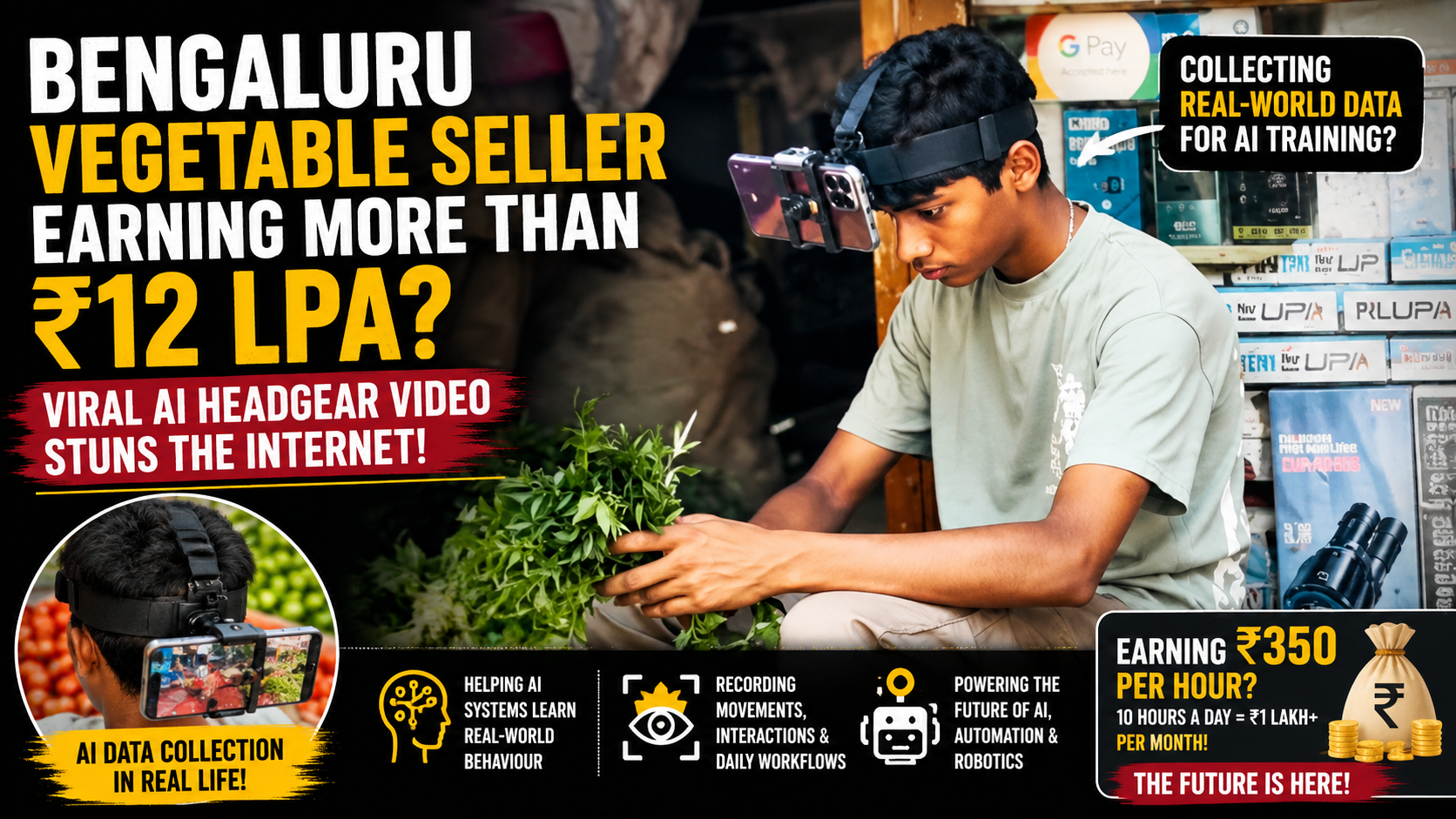 Bengaluru Vegetable Seller Earning ₹12 LPA? Viral AI Headgear Video Stuns the Internet