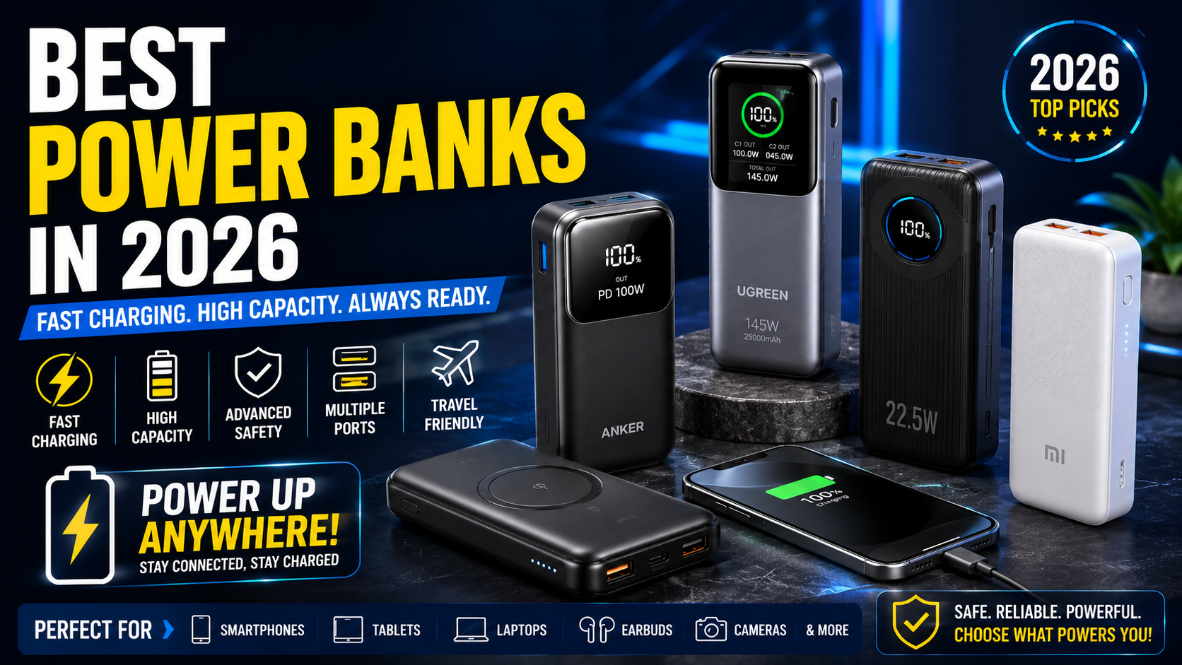 Best Power Banks in 2026: Top Portable Chargers for Fast Charging, Travel & Everyday Use
