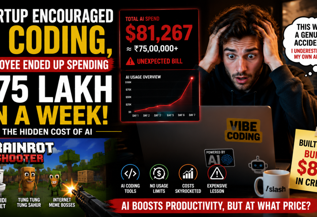 Startup Encouraged AI Coding, Employee Accidentally Spent Rs 75 Lakh in a Week: The Hidden Cost of AI