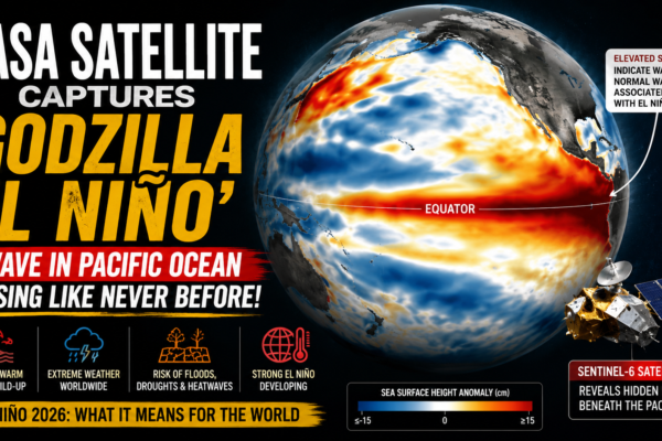 Satellite Captures ‘Godzilla El Niño’ Wave in Pacific Ocean: NASA Warns of Major Global Climate Impacts