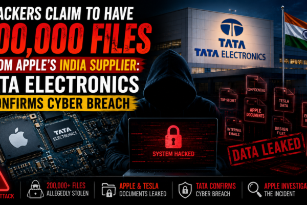 Hackers Claim to Have 200,000 Files from Apple’s India Supplier: Tata Electronics Confirms Cyber Breach