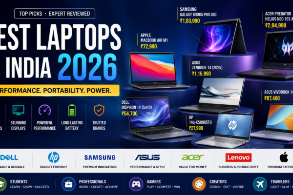 Best Laptops in India 2026: Top Picks from Dell, HP, Apple, Samsung, Asus, Lenovo, and Acer