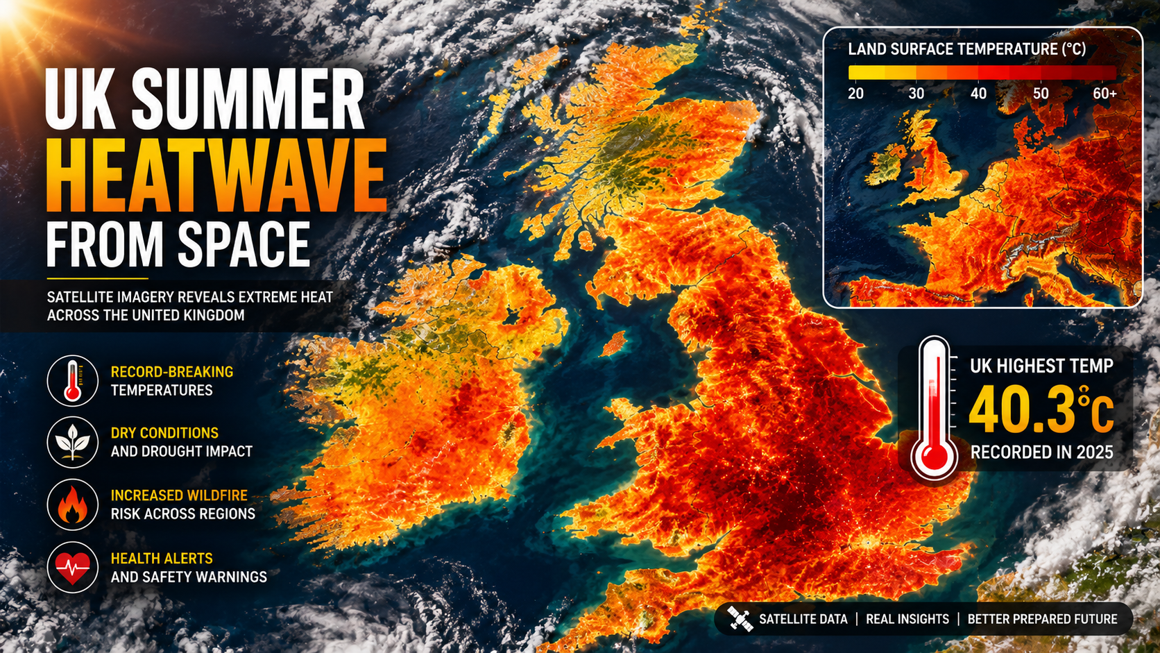 UK Summer Heatwave Satellite Imagery: How Space Technology Is Tracking Extreme Weather