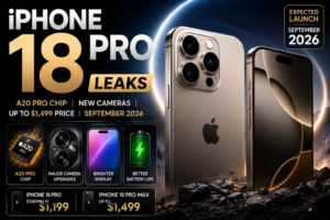 Apple iPhone 18 Pro and iPhone 18 Pro Max concept showing premium design, A20 Pro chip and advanced camera upgrades