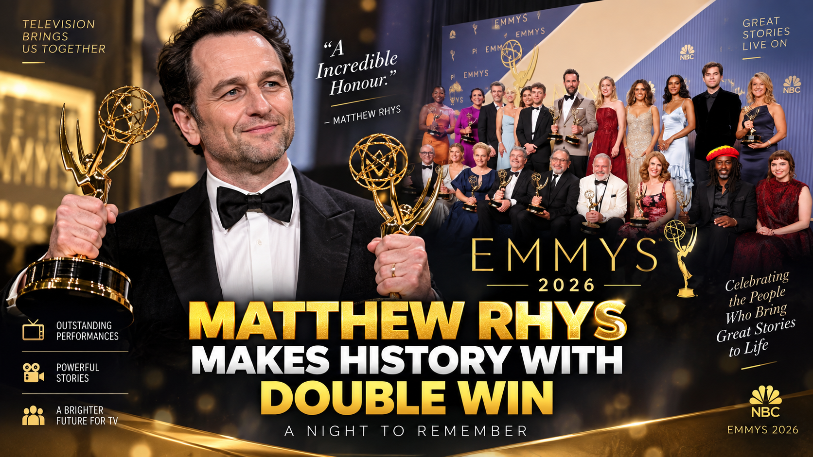 Emmys 2026: Matthew Rhys Makes History With Double Win